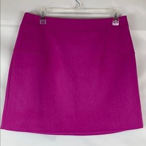 J Crew pink fuchsia wool blend mini skirt